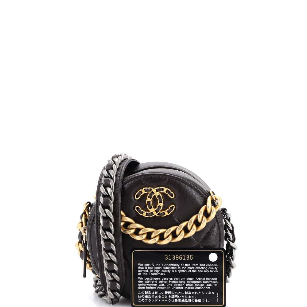 Chanel 19 Round Clutch With Chain #233842C26B - Picture 2 of 7
